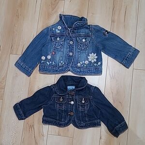 2 Gap infant jean jackets (0-6 month and 3-6 months)